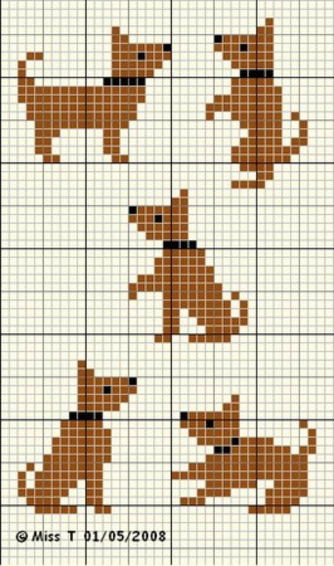 Doggone cute cross stitch patterns for the dog lovers in your life: Playful Puppies Small Cross Stitch, Three Dogs, Pola Kristik, Cute Cross Stitch, Cross Stitch Animals, Cross Stitch Patterns Free, Free Cross Stitch, Tapestry Crochet, Crochet Chart