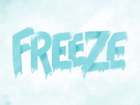 Freeze Logo - Wordmark winter snow frozen texture blue cold ice freeze type typography procreate Ice Letters, Snow Typography, Winter Typography, Frozen Font, Frozen Cartoon, Fondant Letters, Ice Logo, Logo Wordmark, Instagram Mockup