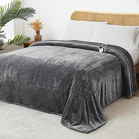 Heated Bed Blanket Queen Size 84"x90" with 10 Heating Levels 8 Hours Auto Off Fast Heating - Electric Blanket Ultra Soft Overheat Protection ETL Certified Grey Electric Throw Blanket, Heating Blanket, Heated Throw, Electric Blanket, Heated Blanket, Twin Blanket, Electric Blankets, Electric Heating, Cozy Bed