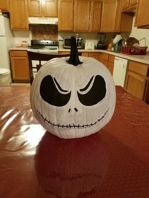 The nightmare before Christmas jack pumpkin painting Jack Pumpkin Painting, Christmas Pumpkin Painting, Jack Pumpkin, Nightmare Before Christmas Pumpkin, Halloween Care Packages, Christmas Pumpkins, Jack Skeleton, The Nightmare Before Christmas Jack, Pumpkin Painting Ideas