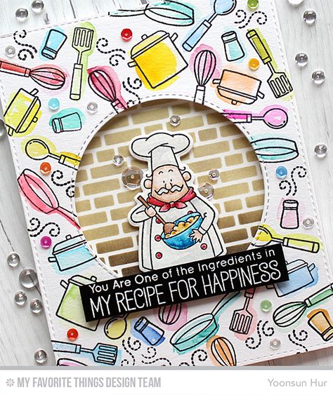 Chef Card, Embossed Cards Handmade, Mft Cards, Menu Card, Mft Stamps, Embossed Cards, Paper Crafts Diy Tutorials, Get Well Cards, Cards For Friends