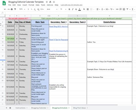 A Blog Editorial Calendar Template That Will Save You Time Editorial Calendar Template, Blog Calendar, Content Calendar Template, Schedule Calendar, Blog Schedule, Editorial Calendar, Calendar Date, Content Calendars, Writing Blog Posts