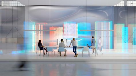 Back To The Buildings: The Tech-Enabled Workplace Of The Future Futuristic Office, Office Space Planning, Lead Nurturing, Lead Generation Marketing, Construction Firm, Work Culture, Architecture Office, Business Intelligence, Work Environment