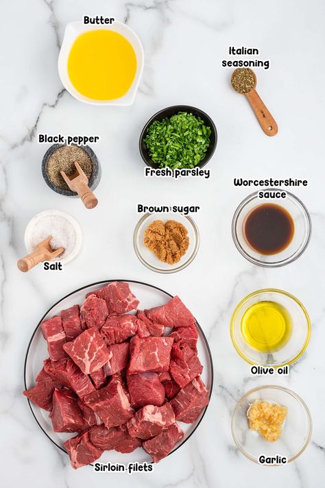 Air Fryer Steak Bites ingredients. Ny Strip Air Fryer, Medium Well Steak In Air Fryer, Easy Air Fryer Steak Bites, Sirloin Tip Steak Recipes Air Fryer, Prime Rib Steak Bites, Garlic Steak And Potatoes Air Fryer, Air Fryer Sirloin Steak Bites, Petite Sirloin Steak Recipes Air Fryer, How To Make Steak Bites