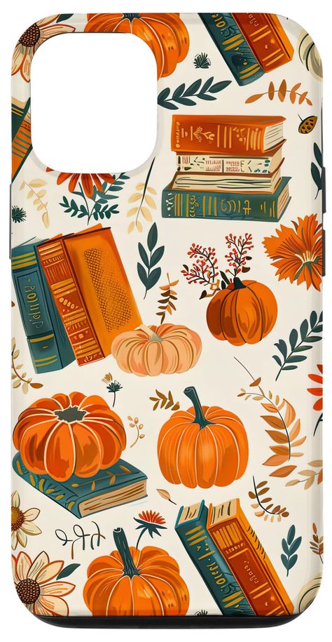 PRICES MAY VARY. If you're looking for cute fall themed phone cover and e-reader accessories, then this aesthetic pumpkins and flowers and books pattern design is perfect for you. Great gifts idea for bookworm, booktrovert, bookish, avid reader, teacher, librarian Get this boho chic floral pumpkins fall leaves book themed accessories as a present for your wife, mom, daughter, grandma, aunt, granddaughter... who loves books and reading Two-part protective case made from a premium scratch-resistan Aesthetic Pumpkins, Whiteboard Art, Halloween Wallpaper Iphone Backgrounds, Leaf Book, Vintage Pumpkin, Book Pattern, Fall Mood Board, Teacher Librarian, Fallen Book