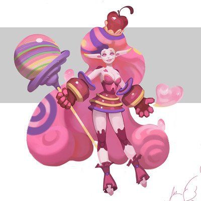 ArtStation - bowen liao Candy Land Characters, Candy People, Object Heads, Witch Characters, Candy Games, Food Illustration Art, Bug Art, Candy Art, Candy Girl