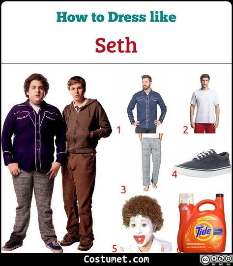 Seth (Superbad) Costume for Cosplay & Halloween Superbad Costume, Grey Plaid Pants, Quick Halloween Costumes, Navy Sneakers, Outfit Png, Costume For Halloween, Sneakers Looks, Halloween Costumes For Couples, Fits Clothes