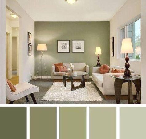 Good Living Room Colors, Room Color Combination, Living Room Wall Color, Room Wall Colors, Paint Color Ideas, Living Room Color Schemes, Green Walls, Room Paint Colors, Room Color Schemes