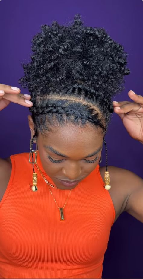 Bridesmaid Hairstyles For Short Hair Black Women, Wet Wavy Braid Styles, Best Black Hairstyles, Natural Hair Going Out Styles, French Braid On Natural Hair, Easy Hair Styles Black Women, Swimming Hairstyles For Black Women, Poney Tale Hairstyle For Black Women, No Heat Hairstyles For Black Women