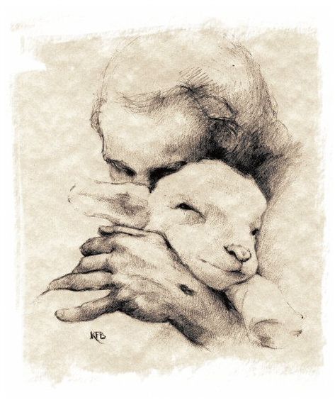 "He shall feed his flock like a shepherd: he shall gather the lambs with his arm, and carry them in his bosom," (Isaiah 40:11) Prayer Jar, In His Arms, Bad Apple, Creation Art, Art Sacre, Prophetic Art, A Sheep, San Francesco, The Good Shepherd