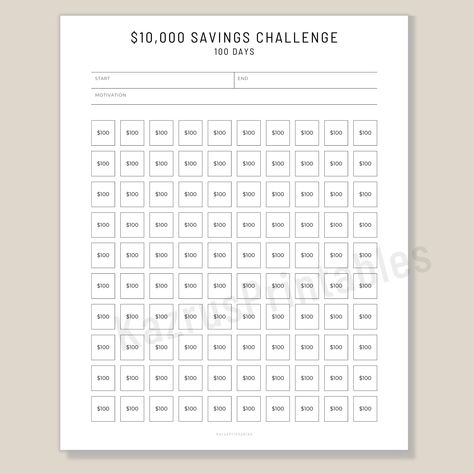 Excited to share the latest addition to my #etsy shop: 10,000 Savings Challenge In 100 Days, 10K Savings Challenge, Saving Challenge Printable https://etsy.me/3QUw2wq #10ksavings #challenge #100dayschallenge #100envelope #10000savings #20ksavings #budgetchallenge #enve 15k Savings Challenge, 10000 Savings Challenge, 10k Savings Challenge, 10k Savings, Saving Challenge Printable, Bill Tracker Printable, Budget Challenge, Vacation Savings, No Spend Challenge