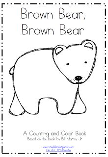 Brown Bear Printables, Brown Bear Brown Bear Activities, Brown Bear Book, Labor Day Crafts, Bears Preschool, Brown Bear Brown Bear, Kindergarten Colors, Preschool Colors, Kindergarten Books