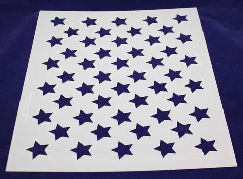 50 Star Field Stencil - USA/American Flag - 17.5"W X 14"H -- See this great product. (This is an affiliate link) Small American Flags, Quilting Blogs, Quilting Stencils, Star Template, Sewing Machine Reviews, Star Stencil, Quilting Frames, Quilt Magazine, Corner To Corner