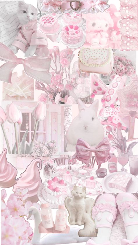 my first collage! Juminocore Wallpaper, Wallpaper Hp Aesthetic, Cute Collage Wallpaper, Star Editing, Coquette Board, Coquette Stuff, Pink Wallpaper Kawaii, Pink Wallpaper Heart, Tablet Wallpapers