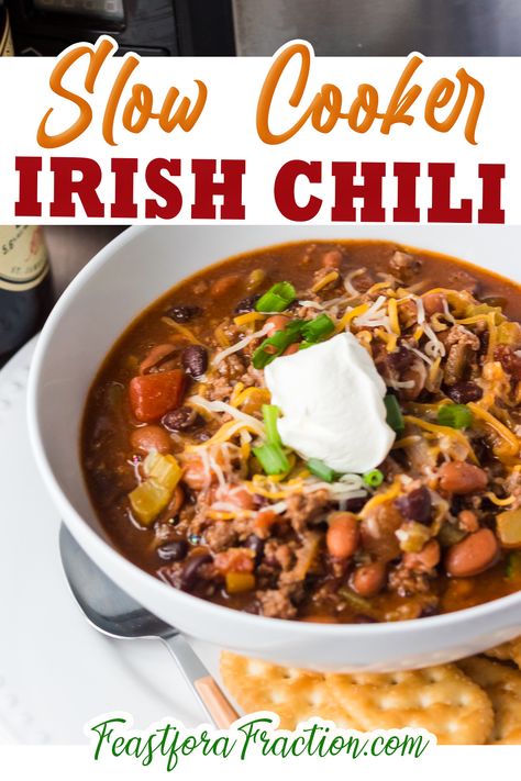 Freezer Meal Instant Pot, Guinness Chili, Smoky Chili, Dark Irish, Budget Dinner Recipes, Slow Cooker Black Beans, Bowl Of Chili, Monthly Meal Plan, Budget Freezer Meals