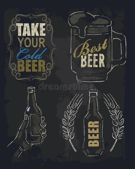 Beer Chalkboard Art, Chalk Art Coffee, Chalk Menu, Wedding Bar Menu Sign, Chalk Paint Dresser, Beer Illustration, Chalkboard Vector, Chalk Sign, Beer Quotes