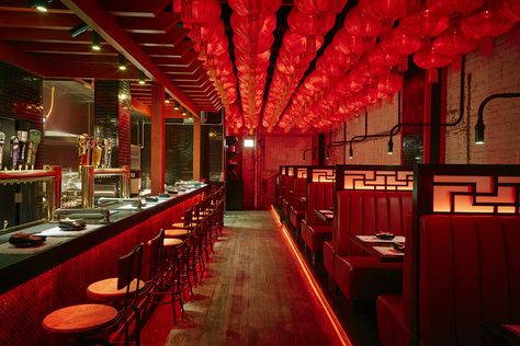 Chinese Restaurant Design Modern, Asian Restaurant Interior Design, Chinese Restaurant Interior Design, Chinese Restaurant Interior, Interior Design Hong Kong, Chinese Restaurant Design, Modern Chinese Restaurant, Modern Chinese Interior, Lantern Restaurant