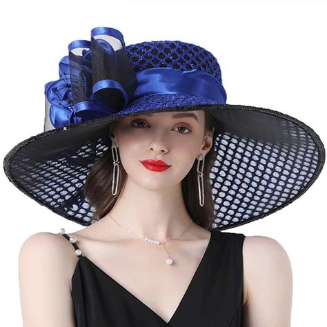 PRICES MAY VARY. Suitable For Head Circumference: 58-60cm/22.8-23.6inches. The height of the hat is about 3.9 inches and the brim is 6.2 inches long. The circumference of the hat is adjustable, so it stays on your head well The fedoras is made of polyester, except the accessories. It is soft, lightweight, breathable and comfortable to wear Fashionable fedoras can be matched with different styles of clothing, show your charm and let you stand out in the crowd. Wide brim design provides good shade and sun protection The fedoras can modify your face shape. The three-dimensional flower and bowknot decoration on the hat is removable, so you can clip it on your head as a separate accessory The fedora can be used in many occasions, such as church, ceremony, tea party, performance, masquerade, tra Kentucky Derby Style, Kentucky Derby Horses, Statement Hat, Derby Horse, Purple Lady, Bridal Hat, Kentucky Derby Hats, Hat Ideas, Flower Headpiece