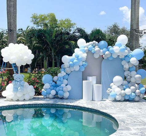 Pool Side Baby Shower Ideas, Pool Baby Shower Ideas Decoration, Baby Shower Pool Decorations, Poolside Baby Shower Ideas, Pool Baby Shower Ideas, Pool Party Baby Shower Ideas, Nude Decor, Baby Shower Pool Party, Karina Baby