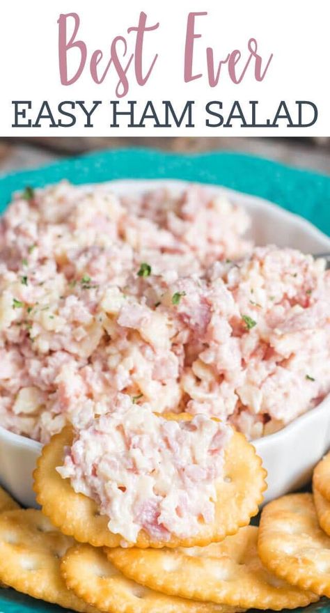 Easy Ham Salad, Best Ham Salad, Recipes With Ham, Ham Spread, Swiss Cheese Recipes, Ham Salad Recipe, Ham Leftovers, How To Make Ham, Ham Salad Recipes