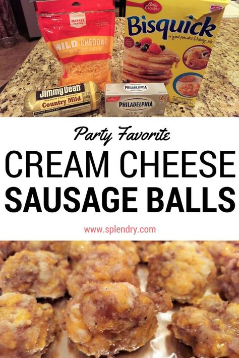 Cheese Sausage Balls, Cream Cheese Sausage, Cream Cheese Sausage Balls, Sausage Balls Recipe, Fingerfood Party, Tarte Fine, Sausage Balls, Appetizers Easy Finger Food, Finger Foods Easy