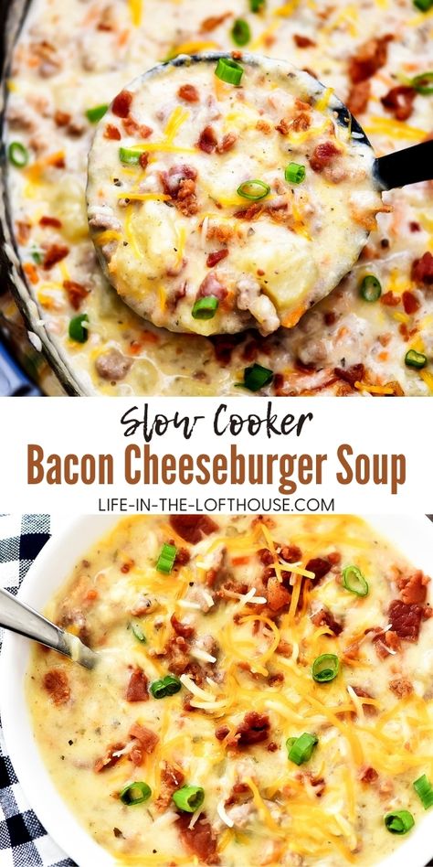 Texas Foods, Potatoes Ground Beef, Southern Appetizers, Soup Lovers, Slow Cooker Bacon, Bacon Cheeseburger Soup, Cheese Burger Soup Recipes, Cheeseburger Soup, Crockpot Soup Recipes