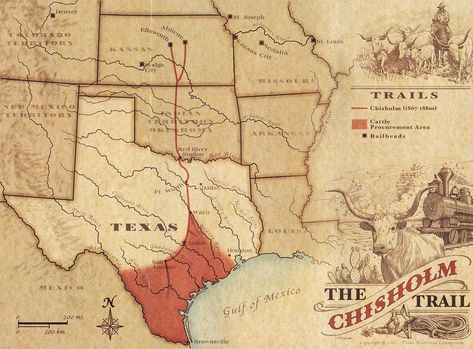 CHISHOLM TRAIL | The Handbook of Texas Online| Texas State Historical Association (TSHA) Chisholm Trail, Texas Cowboys, Campfire Stories, Trail Ride, The Oregon Trail, The Great Migration, Texas Map, Cattle Ranching, Trail Map