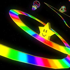 Mario Kart 64 - Rainbow Road Rainbow Road Mario Kart, Cursed Memes, Rainbow Road, Broken Dreams, Mario Kart, Aesthetic Colors, Arte Horror, 90s Kids, Smiley Face