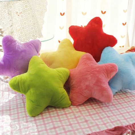 US $9.72 40％ Off | Star Pillow Plush Pillow Home Decoration Yellow Pink Red Sofa Ornaments Soft Bedroom Sleeping Pillow Cushion Star Room Decor Bedroom Ideas, Bedroom Ideas Y2k, Cool Room Accessories, Geek Bedroom, Pillows On Bed, 2000s Room, Funky Pillows, Star Plush, Fun Pillow