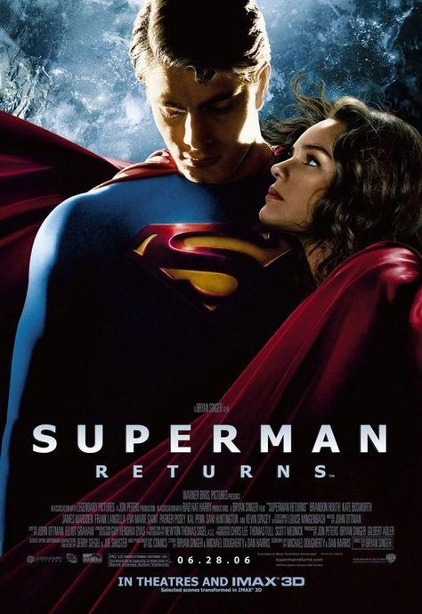 SuperMan Returns Superman Poster, Bryan Singer, Teri Hatcher, Brandon Routh, Superman Returns, Legendary Pictures, Superman Movies, Justice League Dark, Superman Man Of Steel