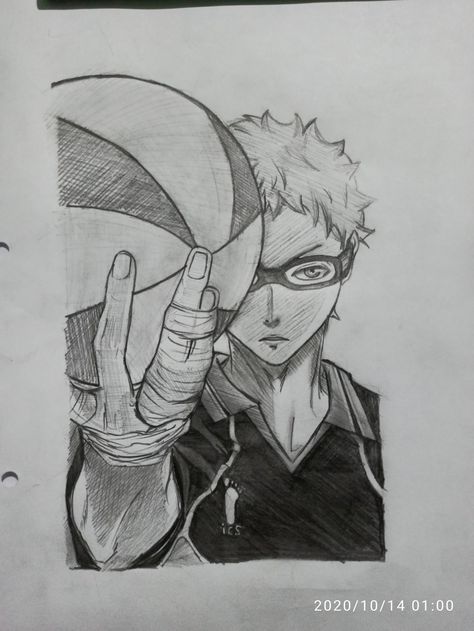 Nishinoya Drawing Sketch, Haikyuu Pencil Drawing, Anime Sketch Haikyuu, Haikyuu Sketch Pencil, Tsukishima Sketch, Tsukishima Drawing, Haikyuu Drawing Sketch, Haikyuu Sketch, Haikyuu Drawing