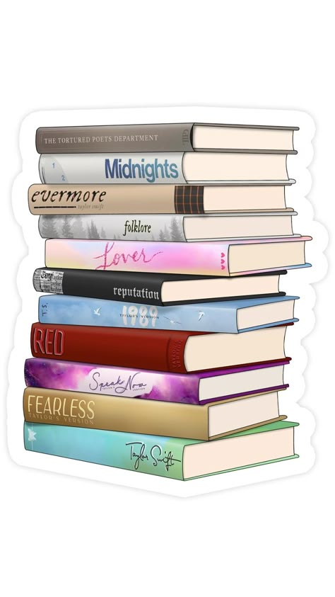 Taylor Swift Album As Books, Cover Photo Taylor Swift, Taylor Swift Locker Decor, Taylor Swift Stickers The Tortured Poets Department, Taylor Swift Album Stickers, Taylor Swift Stickers 1989, Taylor Swift Albums As Books, Speak Now Vinyl, All Taylor Swift Albums