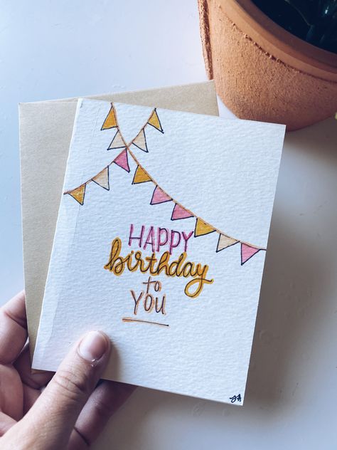 Birthday Cards Diy Friend, Birthday Card Ideas For Friends Diy, Simple Diy Cards Birthday, Construction Paper Cards Diy, Cute Homemade Birthday Cards For Friends, Happy Birthday Easy Card, Birthday Card Ideas For Guys, Happy Birthday Card Homemade, Cute Simple Birthday Card Ideas