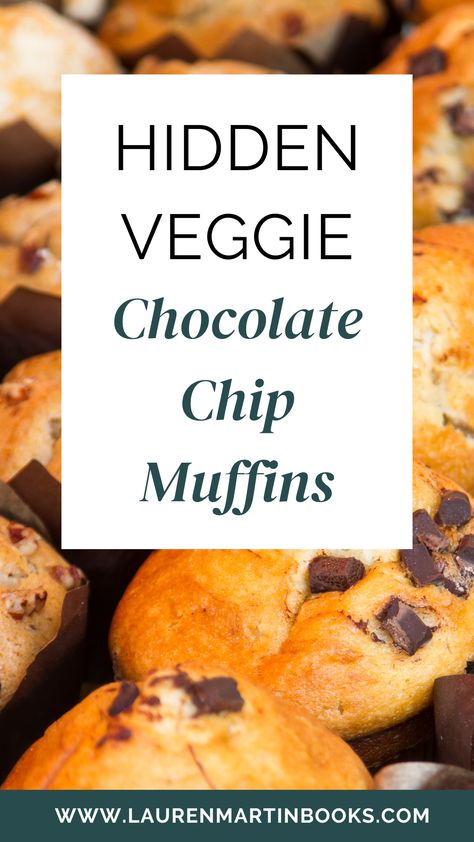 Turn your favorite muffins into hidden veggie muffins with this quick, easy and inexpensive healthy chocolate chip zucchini or sweet potato muffin recipe. Veggies Made Great Muffins, Hide Veggies In Food, Hidden Veggie Muffins, Sweet Potato Muffin, Hidden Veggie Recipes, Choc Muffins, Sweet Potato Muffin Recipe, Lauren Martin, Veggie Muffins