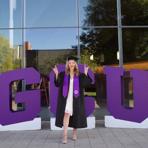 #gcu #graduation #college Gcu Graduation Pictures, Gcu Graduation, Dream Collage, Graduation College, Grad Pic, Grad Photoshoot, Graduation Outfits, Dream College, Dream School