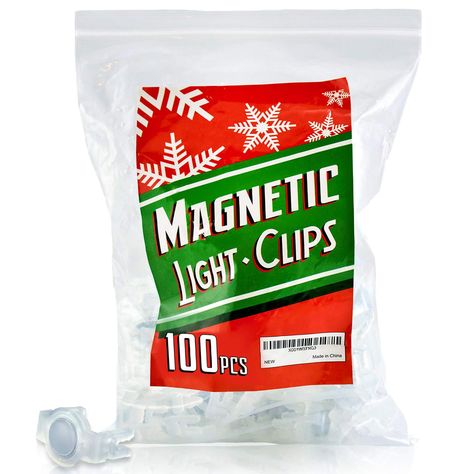 Extra Strong Magnetic Christmas Light Clips Holiday Lighting Magnet for C9 Holiday Lighting Sockets, can be used for Patio Lighting, and with Christmas Tree and Edison Globe String lights. Pack of 100 -- You can get more details by clicking on the image. (This is an affiliate link) Christmas Light Hooks, Christmas Light Clips Walmart, Metal Gutter, Christmas Light Clips, Holiday Lights Outdoor, C9 Christmas Lights, Led Curtain Lights, Globe String Lights, Light Clips