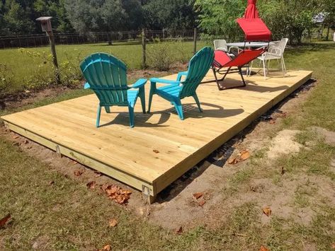 How To Build A Ground Level Deck Ground Level Decks, Rose Properties, Ground Level Deck Plans, Floating Deck Plans, Cook Shack, Ground Deck, Ground Level Deck, Deck Inspiration, Building A Floating Deck