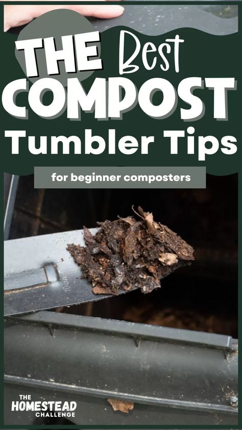 Composting Tumbler Tips: Your Quick Guide to Success - The Homestead Challenge Compost Bin Tumbler, Start Composting, Compost Bin Diy, Compost Tumbler, Diy Compost, Composting Process, Composting At Home, Vegetable Garden Planning, Herbal Recipes