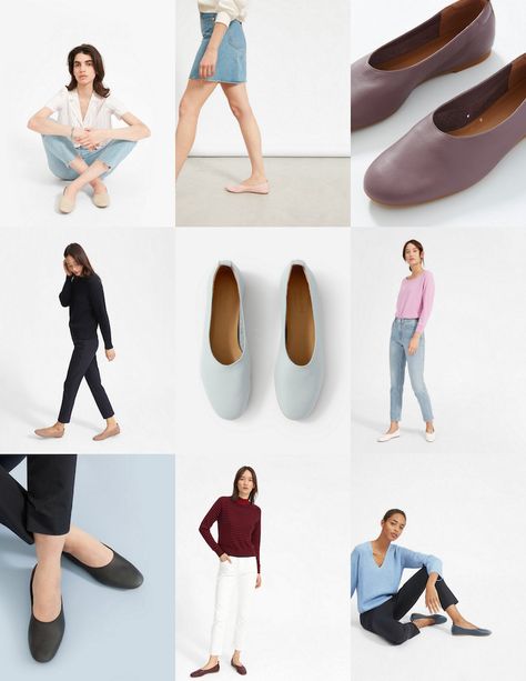 Shoe Spotlight: Everlane’s Day Glove Flat Everlane Flats, 5 Piece French Wardrobe, Shoes Minimalist, Gloves Outfit, Project 333, Fall Shoe, Minimal Shoes, French Wardrobe, Everlane Shoes