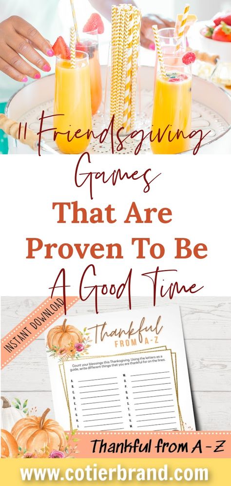 A list of the best friendsgiving games to play with your friends this year, including some classics with a few modern twists! Friendsgiving Ice Breakers, Friendsgiving Jeopardy, Games To Play At Friendsgiving, Friends Giving Game Ideas, Friendsgiving Games Free Printable, Friendsgiving Game Ideas For Adults, Thanksgiving Party Games For Adults, Friendsgiving Activities For Teens, Friendsgiving With Kids