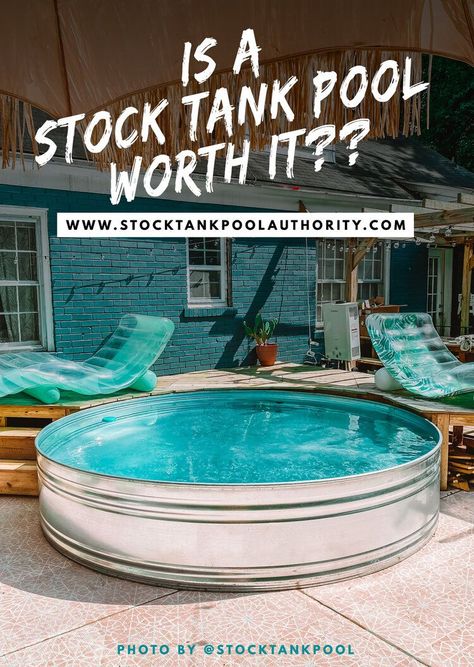 We get asked so often about how much a stock tank pool costs. And the truth is there isn’t a simple answer. If you were to get your stock tank pool installed by a professional, you would have a set cost that would include all the parts, the stock tank, the delivery, and the installation. I’m sure if you are here you are wanting to know how much it would cost for you to DIY your stock tank pool on your own! Stock Tank Hot Tub, Stock Tank Pools, Stock Tank Swimming Pool, Cowboy Pool, Stock Pools, Tank Pools, Tank Swimming Pool, Diy Stock Tank, Stock Tank Pool Diy