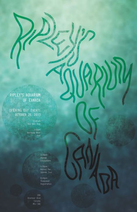 Aquarium Poster, Underwater Music, Experimental Type, Indian Illustration, Museum Poster, Aquarium Design, Sea And Ocean, Advertising Design, Graphic Design Posters