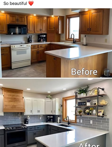 Rustoleum Cabinet Transformation, Rustoleum Cabinet, Diy Kitchen Remodel, Kitchen Transformation, General Finishes, After Pictures, Painting Kitchen Cabinets, Counter Tops, Kitchen Makeover