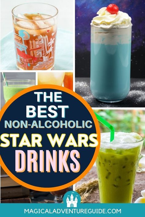 Star Wars Themed Mocktail, Star Wars Inspired Drinks, Star Wars Coffee Drinks, Star Wars Themed Party Food, Star Wars Watch Party, Star Wars Drinks Non Alcoholic, Star Wars Themed Drinks, Star Wars Snack Ideas, Star Wars Date Night Ideas