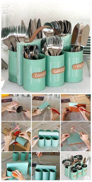 Great for a summer themed party- choose bright colors for the paint to make it pop. Emoji Diy, Diy Para A Casa, Toples Kaca, Aluminum Can Crafts, Desain Furnitur Modern, Diy Kitchen Renovation, Hemma Diy, Tin Can Crafts, Diy Casa