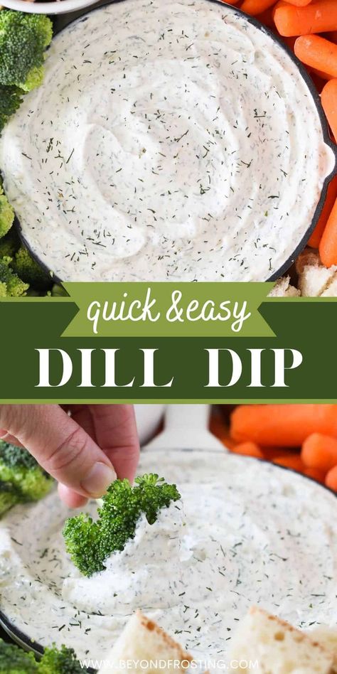 Easy Dill Dip, Dill Dip Recipe, Veggie Dip Recipe, Dill Dip Recipes, Dill Recipes, Dill Dip, Appetizers Easy Finger Food, Dip Recipes Easy, Snack Dip