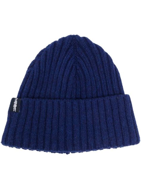 Dark blue lambswool BILLIE wool beanie from MACKINTOSH featuring ribbed knit, logo tag and turn-up hem. | MACKINTOSH BILLIE wool beanie Blue Beanie Aesthetic, Beanie Aesthetic, Park Fits, Blue Beanie, Knit Logo, Character Aesthetics, Wool Caps, Wool Beanie, Logo Tag