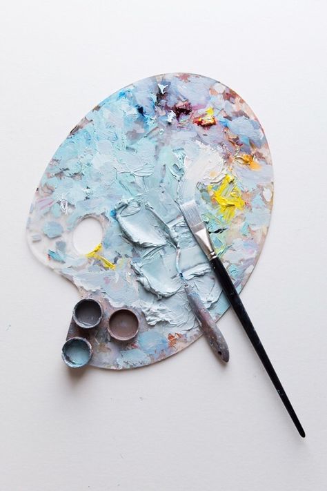 dreamacoholic:  Image via We Heart It http://weheartit.com/s/xBjtodAr Ravenclaw Aesthetic, Artist Aesthetic, Beginner Painting, Paint Palette, Ravenclaw, Art Studio, Watercolor Painting, Art Inspo, Contemporary Art