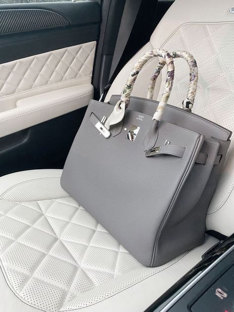 Birken Bag, Tas Hermes, Luxury Bags Collection, Gray Handbags, Tas Fashion, Grey Bag, Girly Bags, Kelly Bag, Fancy Bags