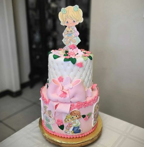 Precious Moments Baby Shower Ideas, Precious Moments Cake, Precious Moments Birthday, First Birthday Themes, Baby Family, 1st Bday, Girl Baby Shower, Girl Baby, Themed Cakes